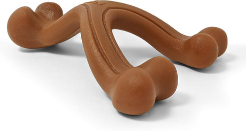 Nylabone Ergonomic Hold Wishbone Power Chew Toy for Dogs, Large - Up to 50 lbs, Bison Flavor, 1 Count