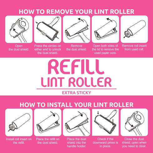 Home Lint Roller for Pet Hair, Extra Sticky Dog & Cat Hair Removal, 60 Sheets for Couch, Clothes, Furniture