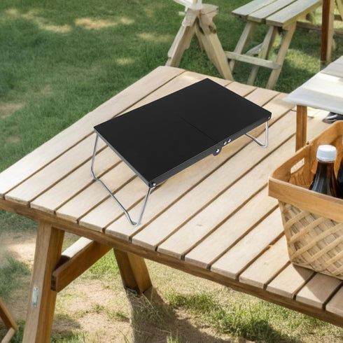 MAGICLULU Small Foldable Camping Table Aluminum Portable Folding Outdoor Picnic Side Table Lightweight Mini Metal Desk