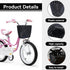 Kids Bike Basket Front, Plastic Scooter Basket for Toddler Bike Accessories, Black