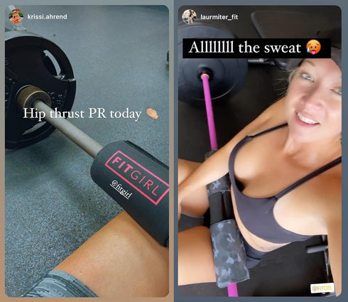 FITGIRL Squat Pad and Hip Thrust Pad for Leg Day, Thick Cushion Barbell Pad for Comfortable Squats