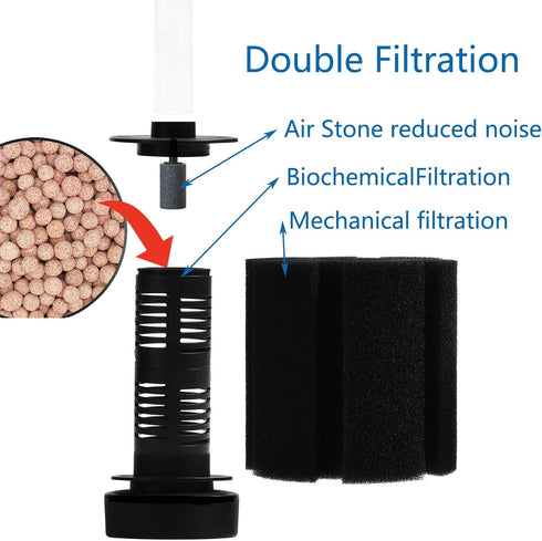 100 80 (1 ALEGI Aquarium Large Sponge Filter Gallon, Gallon Sponge Filter with Air Stone for Large Fish Tank pcs)
