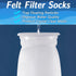 Oudain 16 Pack 4 Inch Ring Filter Socks, 200 µm Aquarium Filter Bags for Freshwater & Saltwater