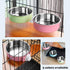 Love Dream Crate Dog Cat Bowls, Removable Stainless Steel Hanging Pet Cage Bowls for Water, Food Feeder for Cats, Dogs,