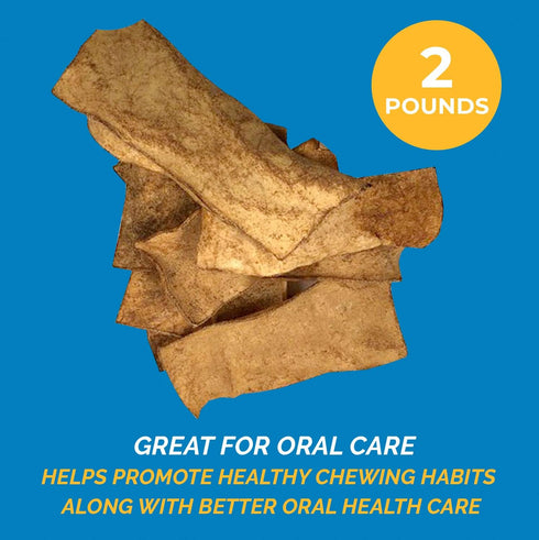 Rawhide Chips Smoked Flavor | 100% Natural Delicious Dog Treats, 2 Pounds