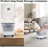 20-23 Lbs Collapsible Dog Food Storage Container, Airtight with Transparent Lid, Multifunctional for Pet Food