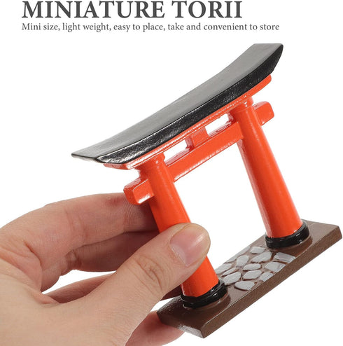 STOBOK Japanese Torii Gate Miniature Shrine Decor for Zen Garden, Aquarium Fish Tank
