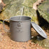 Outdoor Titanium Pot with Lid, 750ml - 2900ml, Folding Bail Handle, Camping Hiking Picnic Set