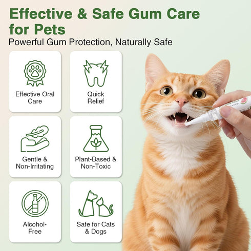 Cat Gum Care Pen Gentle Oral Serum with Soft Brush Tip Twist-to-Use Design for Easy, Stress-Free Application Soothes