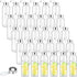 Zubebe 40 Pcs 10 oz Reusable Water Bottles, Clear Bottles with Stainless Steel Leak Proof Lids for Beverages