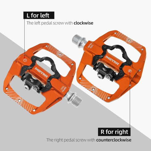 Pedal MTB Mountain Bike Pedals Compatible with Dual Function Sealed Clipless Aluminum 9/16" Bicycle Flat