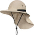 SUN CUBE Wide Brim Sun Hat for Men, Neck Flap Cover, UV Protection for Hiking, Camping, Gardening