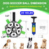 Dog Soccer Ball Toys with Straps, 6'' Interactive Tug of War Toy for Small Medium Dogs, Outdoor Birthday Gifts