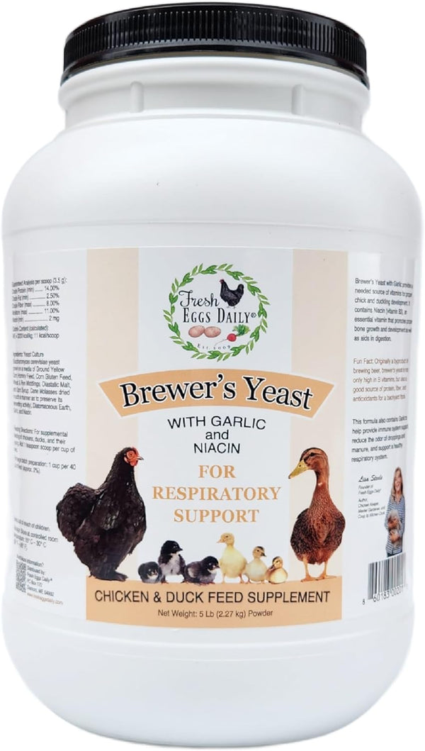 Fresh Eggs Daily Brewer's Yeast with Garlic Powder and Niacin for Ducks