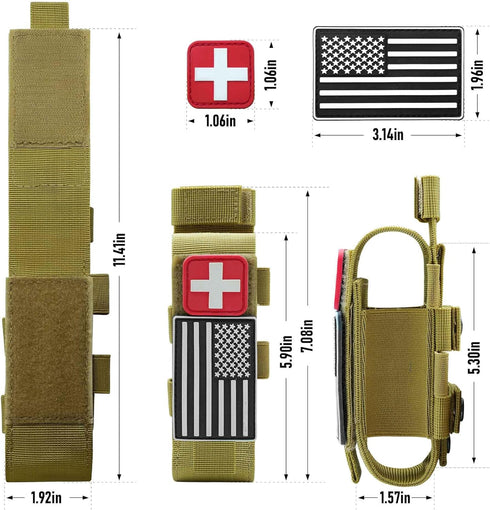 1000D Upgrade Laser Cut Molle Tourniquet Holder, Heavy Duty Tactical Molle Tourniquet Pouch Holder