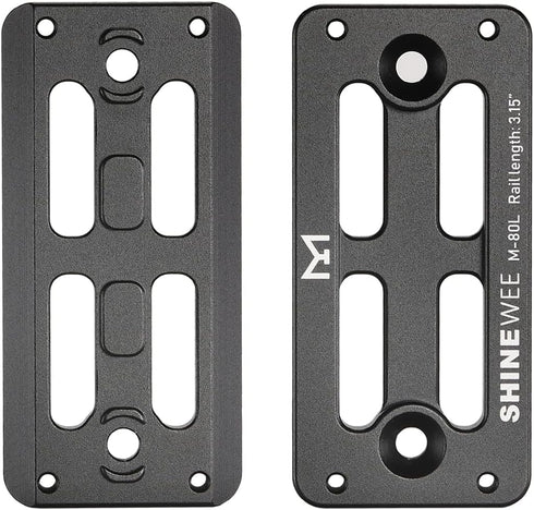 SHINEWEE 2-Slot Arca Dovetail Rail for M-LOK System Quick-Release Tripod Mount Adapter | Compatible with Arca-Swiss/RRS