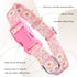 Girl Dog Collars with Daisy Patterns - Cute Pink Adjustable Soft Durable Collars for XS Small Medium Large Dogs (L)