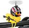 wonuu Rubber Duck Bike Bell, Squeeze Ducks with Helmet for Cycling and Motorcycle Accessories