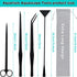 Aquarium Aquascape Tools Kit, Long 15 Inch Stainless Steel Aquatic Plants Tools, 4 in 1 Anti-Rust Black Aquascaping Tweezers Scissors Spatula Scrapers Tool Set for Fish Tank Cleaning Plant Trimming by Petsocie