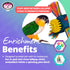 SB963 6.5"x4" Super Bird Creations Twirl N' Whirl Bird Toy - Handcrafted Wooden Bird Stuff with Lollipop Sticks