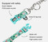 Martingale Dog Collar, Adjustable Floral No Pull Safe Training Collars with Steel Chain & Quick Release Buckle,