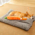 Generic 75cm Squeaky Carrot Plush Dog Toy, Soft Stuffed Chew Toy for Puppy Teething, Interactive Pet Toy for Small