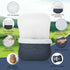 Inflatable Camping Pillow with Removable Cover, Ultralight Ergonomic Washable Pillow for Camping, Hiking, Travel Gray