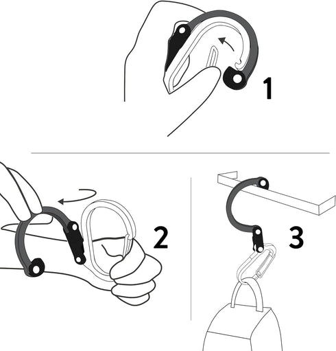 GEAR AID HEROCLIP (Large) - Carabiner Gear Clip and Hook for Heavy Duty Items and Camping