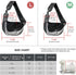 Dog Sling Carrier, Hand-Free Pet Puppy Sling Bag for Small Dogs and Cats, Outdoor Travel Satchel, Medium, Grey