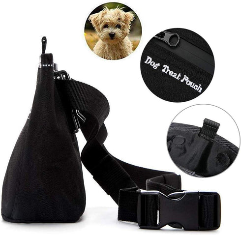 Dog Treats Training Pouch with Clip - Magnetic Closure Puppy Snack Reward Bags Dog Treat Carrier Holder