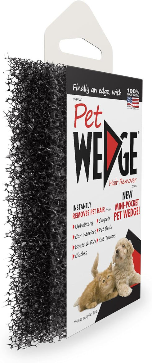 Hair Remover 2 Pack Pet Wedge & 2 Free Mini-Pocket Pet Wedge Bonus Pack Included
