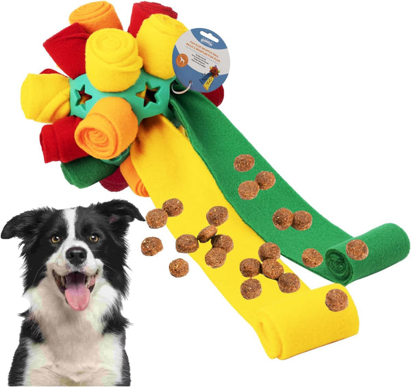 PAWISE Snuffle Ball for Dogs, Sniffle Treat Puzzle Toy, Dog Snuffle Ball