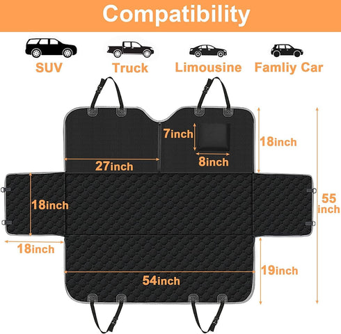 Hammock 2026 600D Mancro Dog for Car, Upgraded Heavy Duty Waterproof & Scratch-Resistant Dog Car Seat Cover, Back Seat