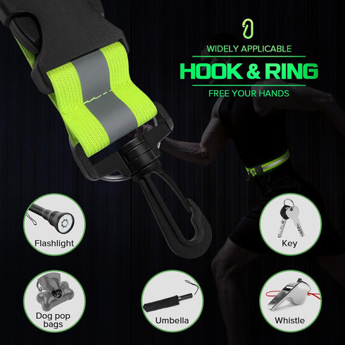 Reflective Sash for Walking at Night, High Visibility Safety Gear for Men Women Kids, Includes 2 Reflective Armbands
