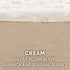Furhaven Large Ultra Plush Dog Bed Cover, Faux Fur & Suede Mattress, Machine Washable - Cream