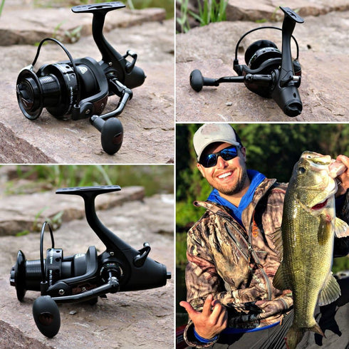 Sougayilang Spinning Fishing Reel - 12+1BB Metal Body Smooth Carp Spinning Reels