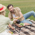 Folding Camping Table, Mini Portable Beach Table with Carry Handle, Ultralight Compact Picnic Dining Low Table