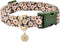 Flower Patterns Dog Collar with Accessories, Soft Cotton Collars for Small Medium Large Female and Male Dogs (Daisy L)