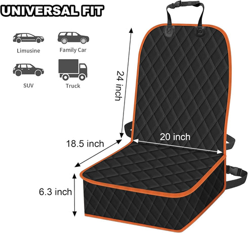 2 Packs Femuar Car Front Seat Cover for Dogs, Waterproof Pet Car Seat Protector, Nonslip Scratch-Proof Dog Seat Cover