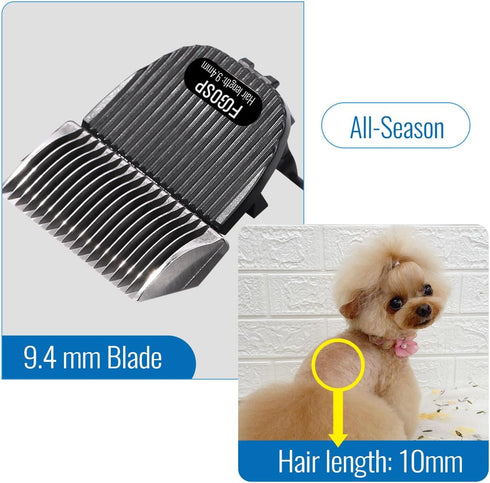 4FC Blade Dog Grooming Clippers Replacement Blades - Compatible P70 Detachable Ceramic & Stainless Steel Blade
