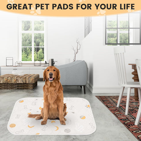 4 Pack 18 24 UPSKY Washable Pee Pads for Dogs x Reusable Puppy Pads Waterproof Pet Training Pads, Non-Slip Dog Mats