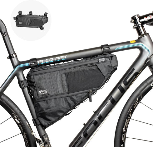 GORIX Expandable 3.5L Bike Triangle Frame Bag, Waterproof Cycling Top Tube Bag