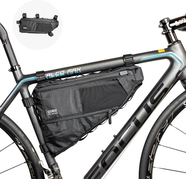 GORIX Expandable 3.5L Bike Triangle Frame Bag, Waterproof Cycling Top Tube Bag