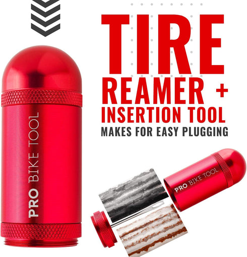 Tubeless Bike Tyre Repair Kit for MTB and Road Bike Tyres, Includes Storage Can for Puncture Repair