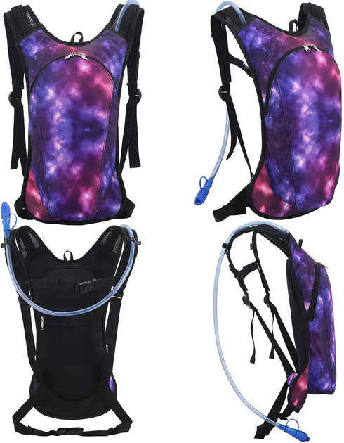 Hydration Backpack Pack - 2L Hydration Bladder, Lightweight Water Backpack for Women Men Running, Riding