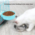 Love Dream Crate Dog Cat Bowls, Removable Stainless Steel Hanging Pet Cage Bowls for Cats, Dogs, Rabbits (Large, Blue)