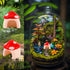 Gosknor 3pcs Jumping Spider Mushroom Hide for Spoods, Resin Jumping Spider Hideout House Cute Jumping Spider Mushroom