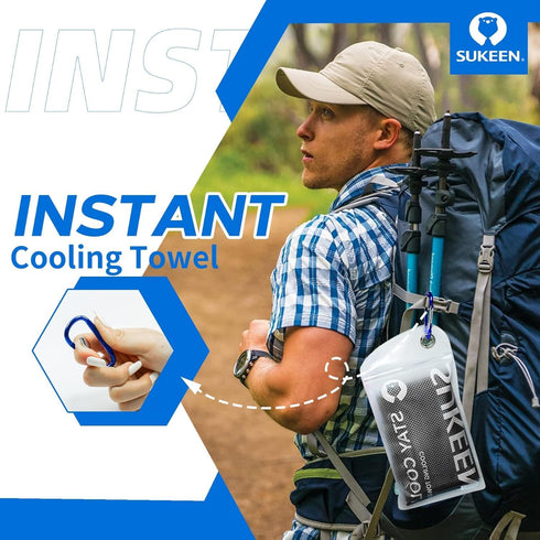More(40x 12) Sukeen Cooling Towel,Instant Evaporative Cooling for Sports,Yoga,Golf,Gym,Neck,Workout