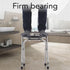 NOENNULL Portable Toilet for Camping, Stainless Steel Foldable Camp Toilet, Portable Camping Toilet with Soft Seat