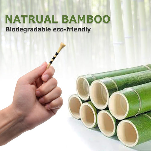 SAPLIZE Bamboo Golf Tees Pack of 100 or 150 - Four Size Options, Stable and Reliable Natural Color Golf Tees